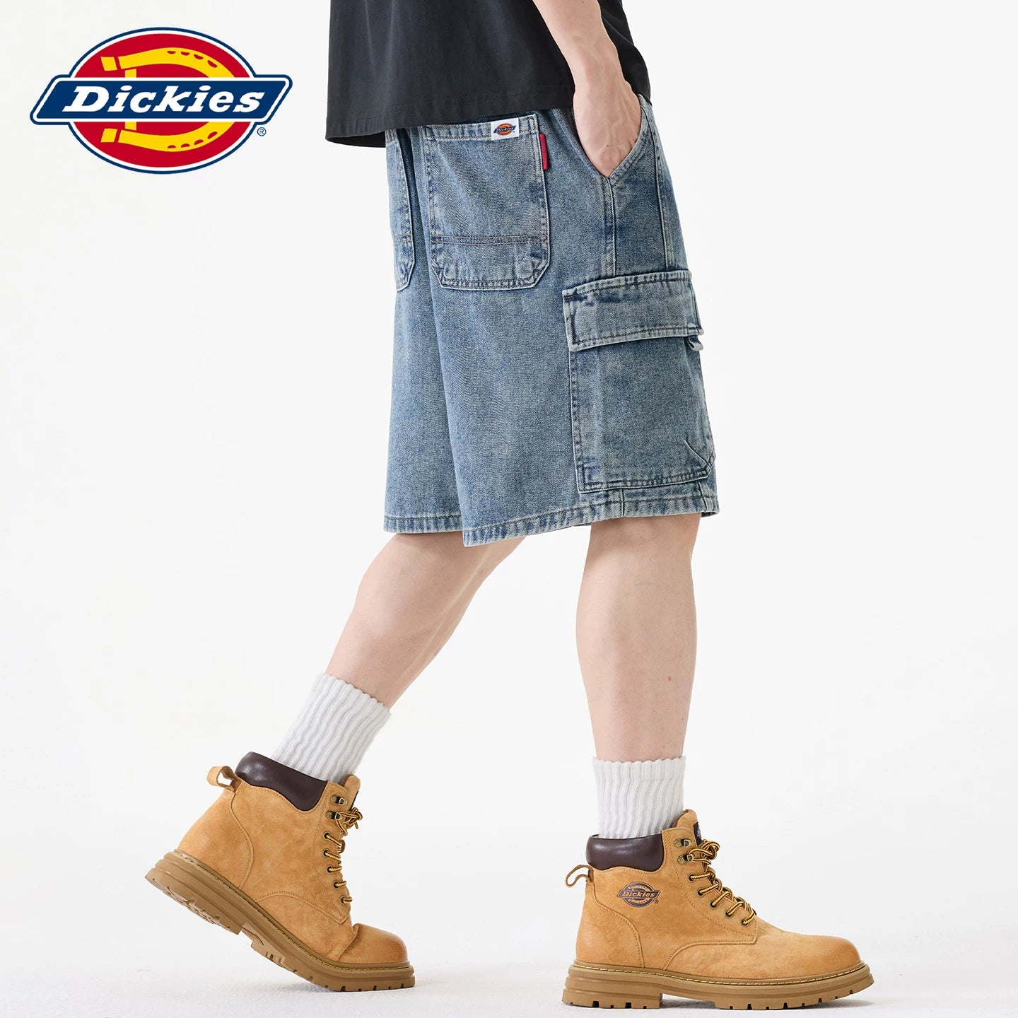 Dickies Emperor Cool Suitable American Retro Quarter Pants Men's Summer Big Pocket Thin Work Clothes Cowboy Shorts Y