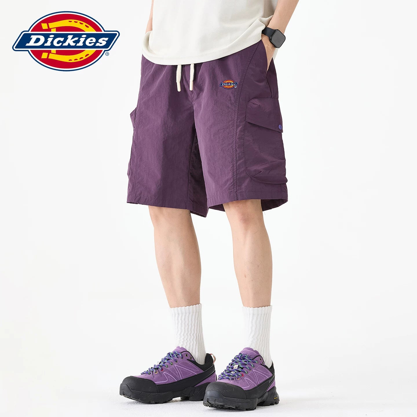 Dickies帝酷适新款直筒五分裤男士夏季宽松薄款抽绳工装休闲短裤Y