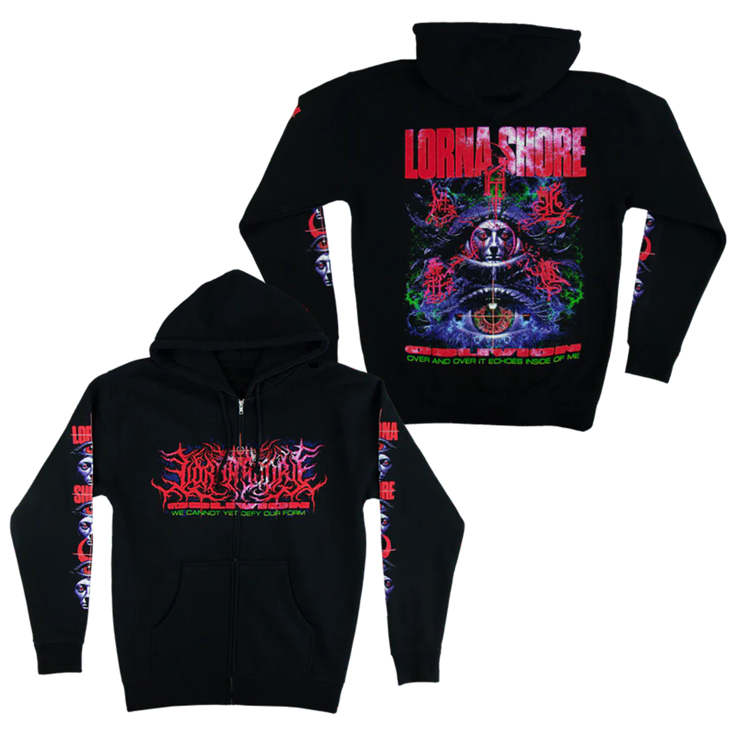 Lorna Shore Black Metal Rock Skeleton American Style Hoodie Sweatshirt Autumn