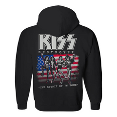 25 Year New Kiss Heavy Metal Band American Retro Trendy Brand Back Picture Cotton Heavy Duty Warm Hoodie
