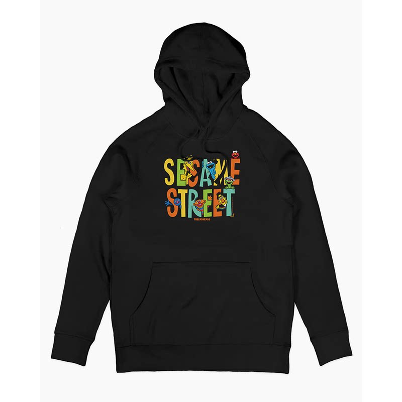 SESAME STREET FRIENDS芝麻街朋友 经典古着高街vintage连帽卫衣