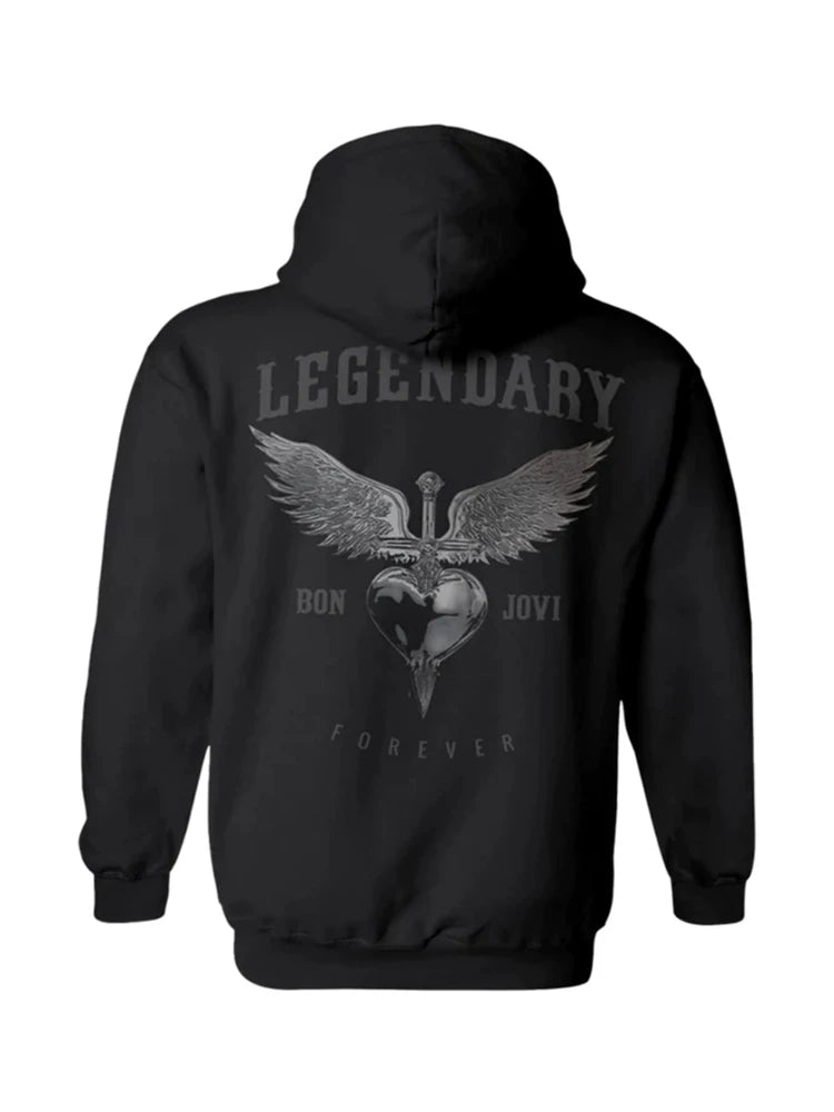 2025 New Bon Jovi American Retro Back Picture Heavy Cotton Warm Men's Hoodie Hoodie