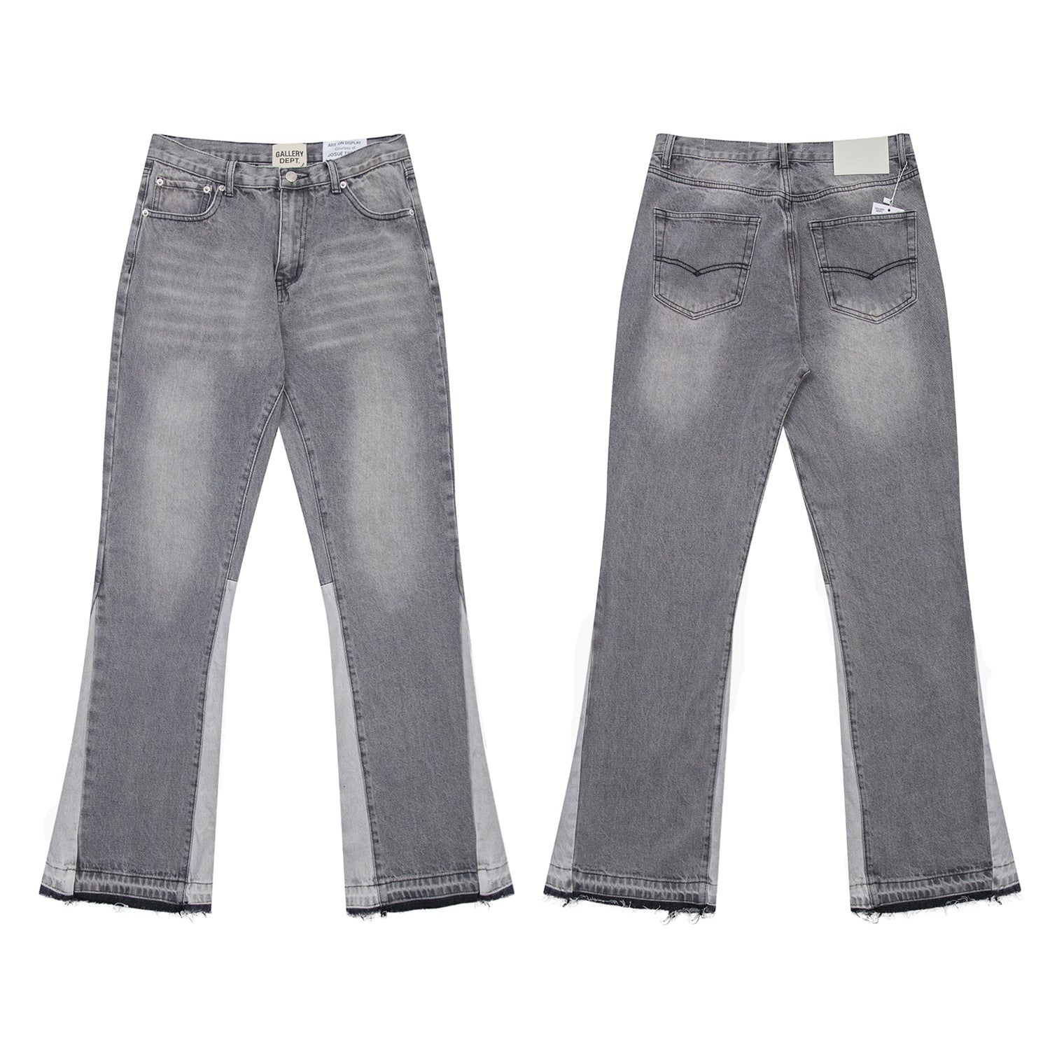 High version Gallery Depot new basic washed micro flared blue patchwork jeans versatile pants