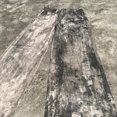 AC style flat replacement 1981F inkjet graffiti vintage loose wide leg casual jeans 3D printing series is the god