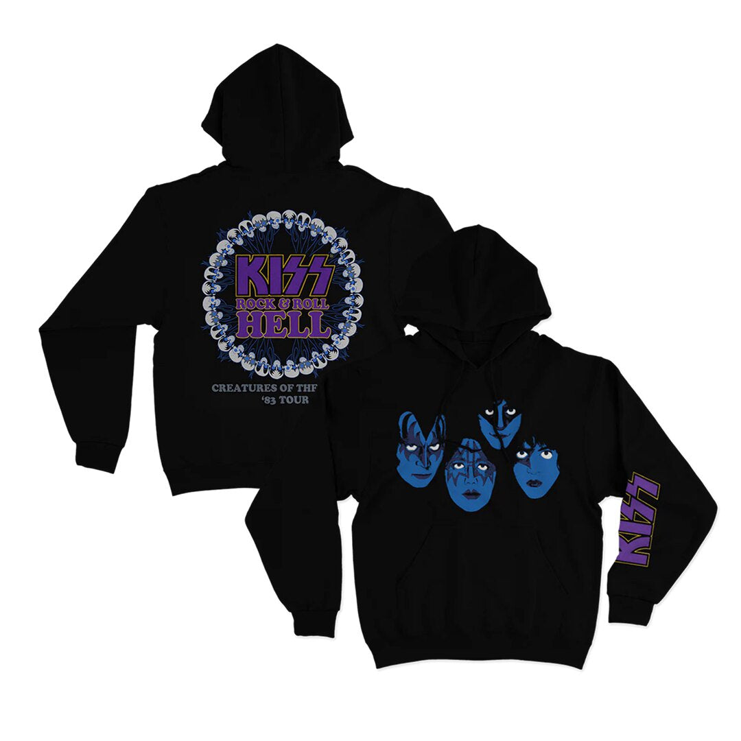 Autumn and Winter Kiss American Retro Rock Heavy Band Dark Men's Cotton Loose Hoodie Hoodie Hoodie Men's Sweatshirt