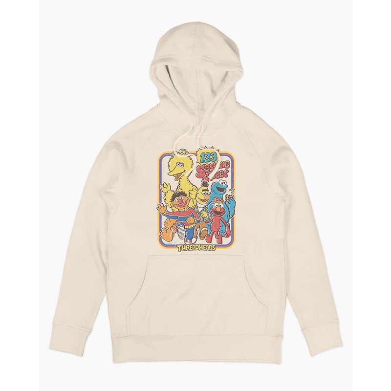 SESAME STREET FRIENDS芝麻街朋友 经典古着高街vintage连帽卫衣