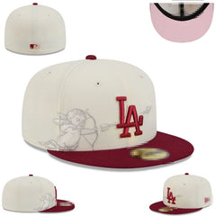 Big Four American League sports teams cross-border embroidered baseball cap size cap flat brimmed cap Dodger Yankees baseball cap (18)