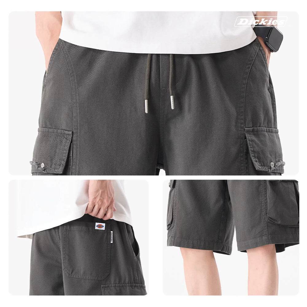 Dickies Cool Summer New Loose Straight Casual Shorts Men's Work Clothes Thin Drawstring Pentagram Pants Y