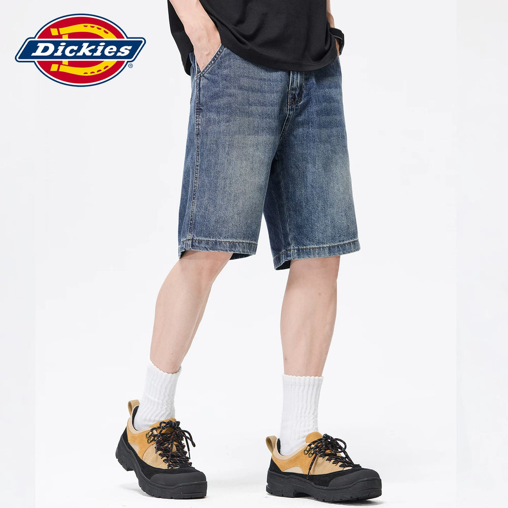 Dickies Emperor Cool Suitable American Retro Cowboy Shorts for Men in Summer, Loose Water Washed Thin Straight Leg Pants Y