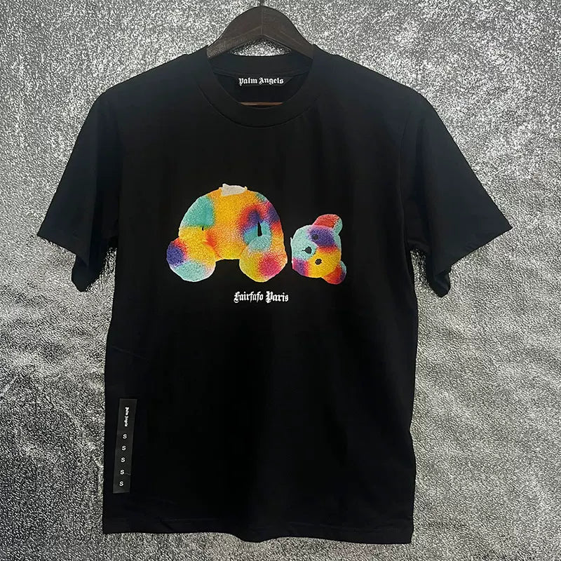 Palm Angel Headless Bear Fish Men's Round Neck T-shirt Angels Summer Loose PA Top Hoodie Short Sleeve (1)