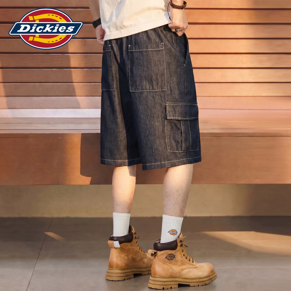 Diesel Dickies denim shorts for boys in summer, thin, loose, straight leg, five quarter pants M