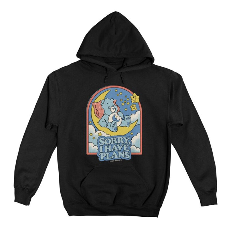 Autumn and winter 380g heavy loose men's pure cotton thick European and American dark fun illustration direct spray hooded sweatshirt