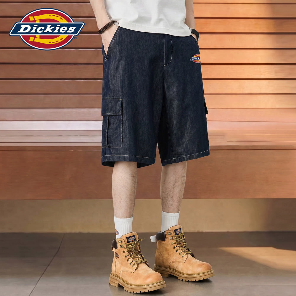 Diesel Dickies denim shorts for boys in summer, thin, loose, straight leg, five quarter pants M