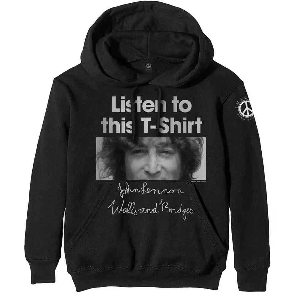 John Lennon, John Winston Lennon, American retro classic autumn and winter men's hooded sweatshirt jacket