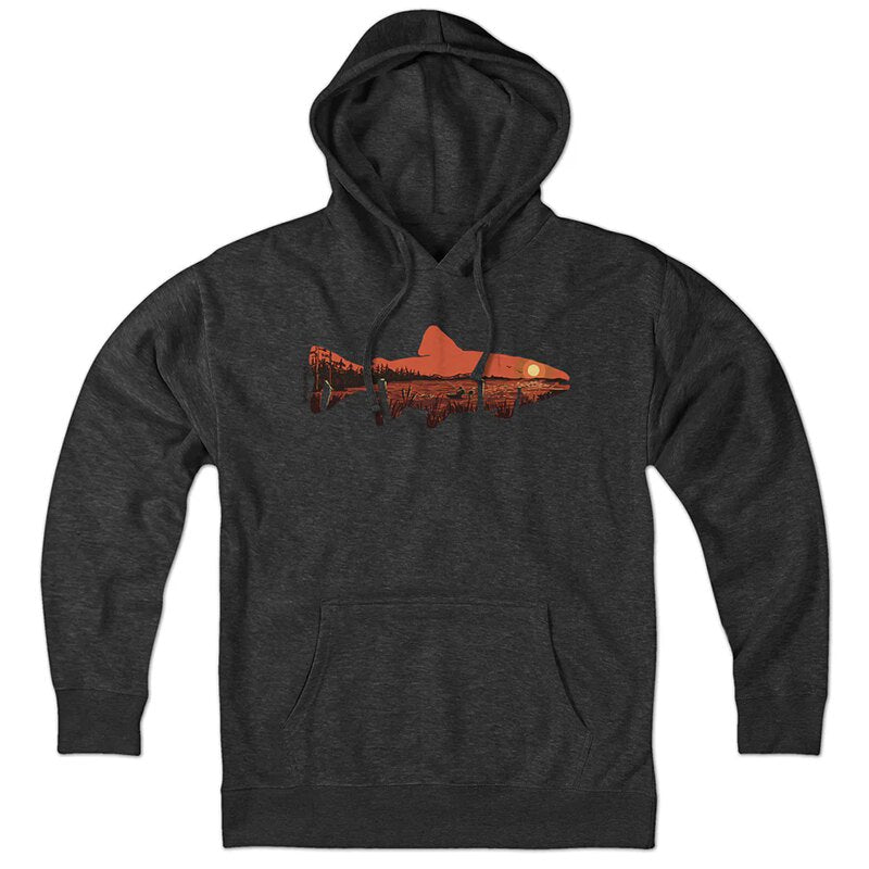 Lobster shark ocean pattern direct spray print American casual men's and women's BF loose oversized hooded sweatshirt autumn
