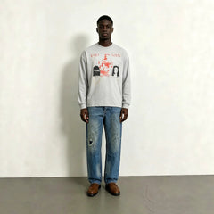 EnfantsRiches Deporimes new washed, knife cut, damaged, burned, slightly flared, worn, dirty jeans