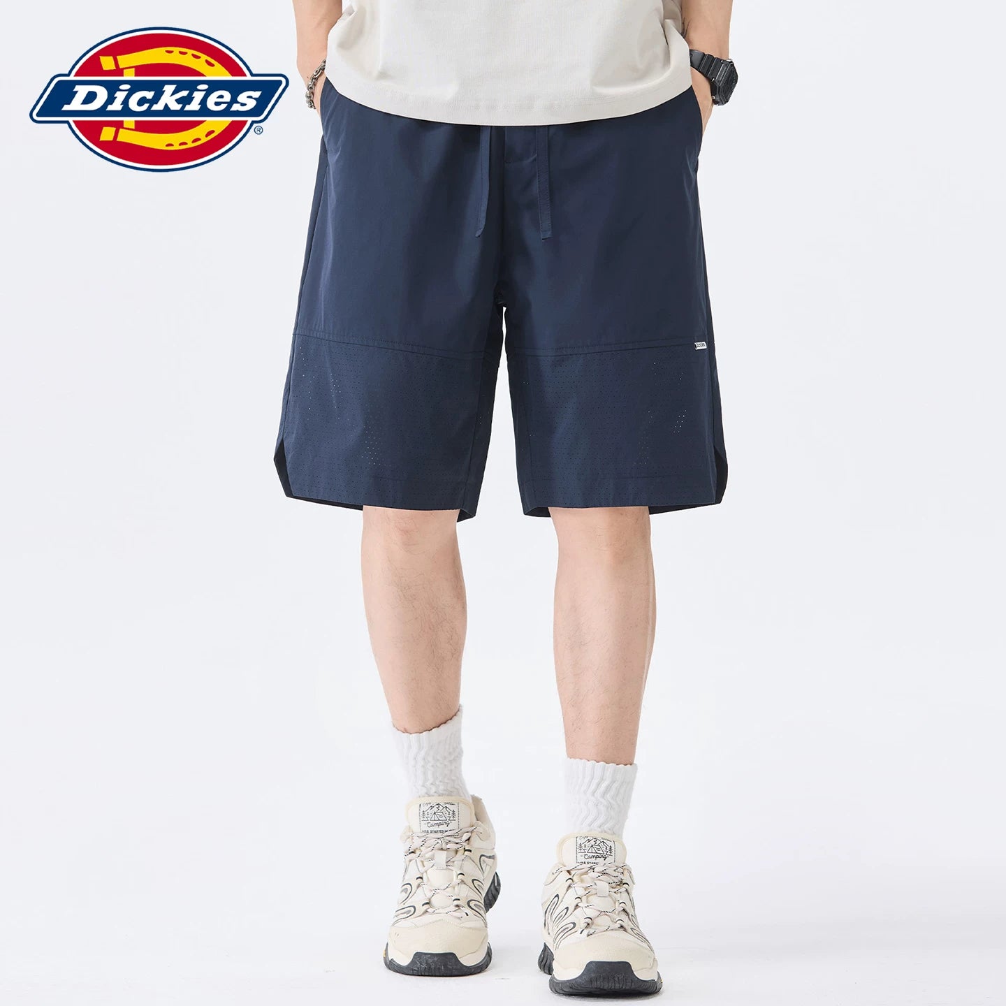 Dickies Cool Men's Five Leg Pants Summer New Mesh Thin Loose Straight Drawstring Casual Shorts Y