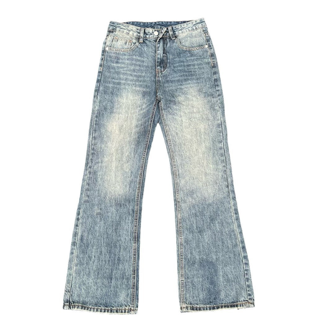 High version FEAROFGOD double line blue heavy-duty washed denim jeans for high street couples, men's and women's jeans
