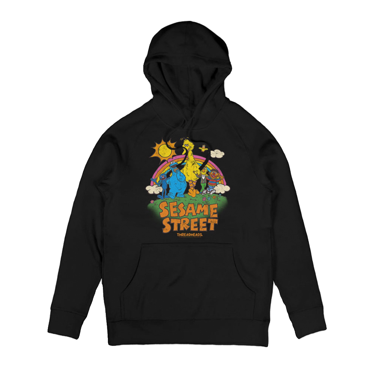 SESAME STREET FRIENDS芝麻街朋友 经典古着高街vintage连帽卫衣