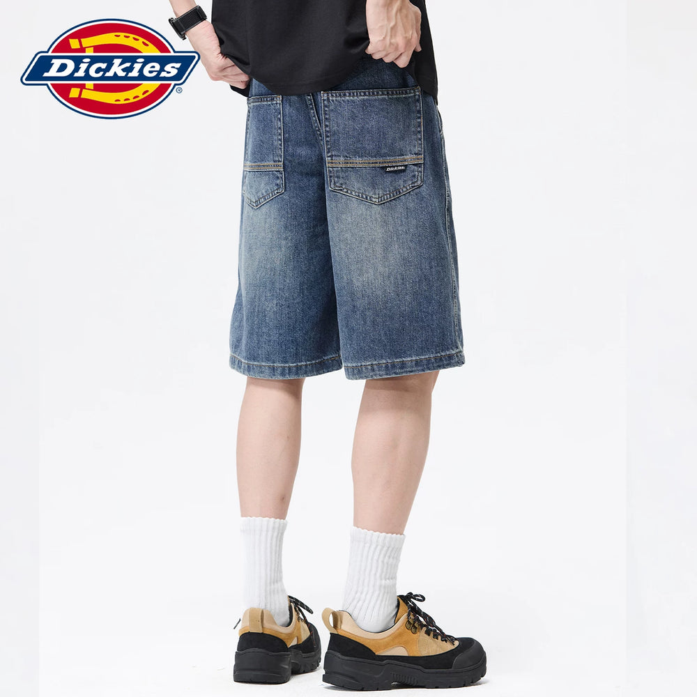 Dickies Emperor Cool Suitable American Retro Cowboy Shorts for Men in Summer, Loose Water Washed Thin Straight Leg Pants Y