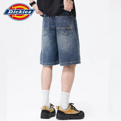 Dickies Emperor Cool Suitable American Retro Cowboy Shorts for Men in Summer, Loose Water Washed Thin Straight Leg Pants Y