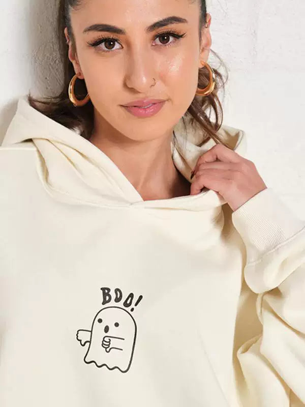 European and American Dark Fun Illustration Shark Cat Dog Little Ghost Printed Pattern Men's and Women's Loose Straight Spray Hoodie Autumn