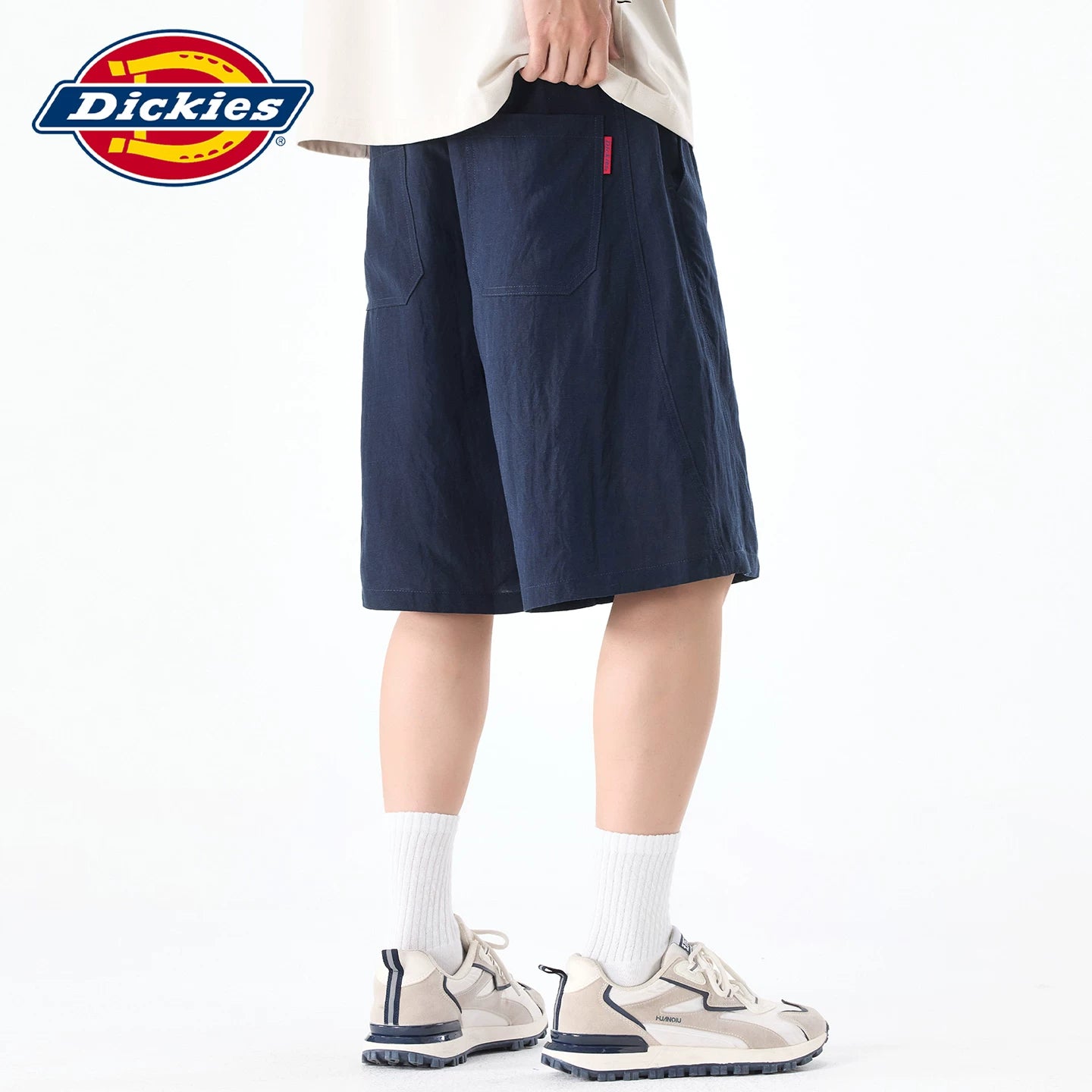 Diesel Dickies men's casual shorts summer thin linen straight leg five quarter pants Y