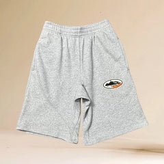 Corteiz Grey Alcatraz Island Logo Shorts