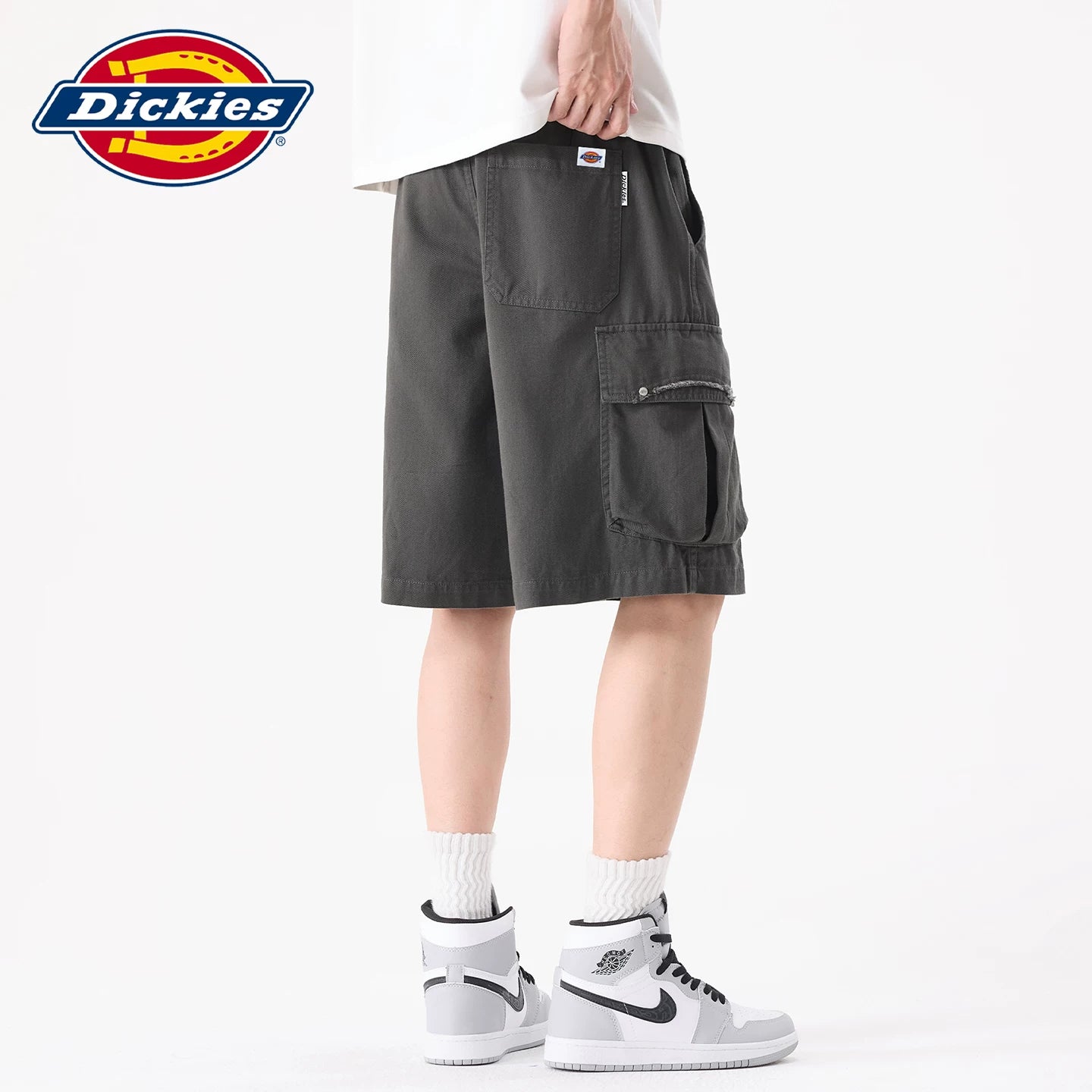 Dickies Cool Summer New Loose Straight Casual Shorts Men's Work Clothes Thin Drawstring Pentagram Pants Y