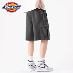 Dickies Cool Summer New Loose Straight Casual Shorts Men's Work Clothes Thin Drawstring Pentagram Pants Y