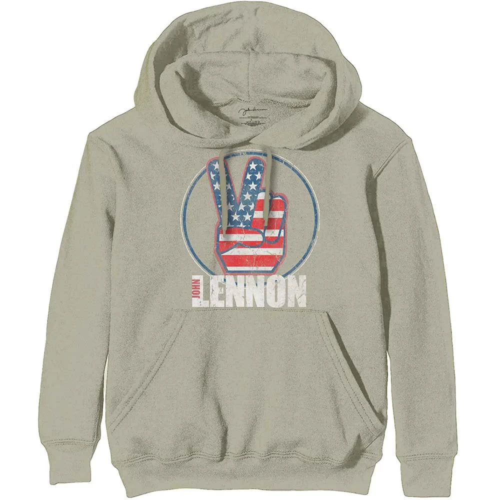 John Lennon, John Winston Lennon, American retro classic autumn and winter men's hooded sweatshirt jacket