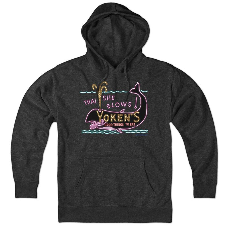 Lobster shark ocean pattern direct spray print American casual men's and women's BF loose oversized hooded sweatshirt autumn