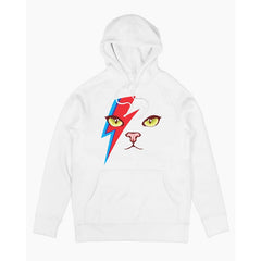 Rock singer David Bowie Face retro oversized high street hooded sweatshirt