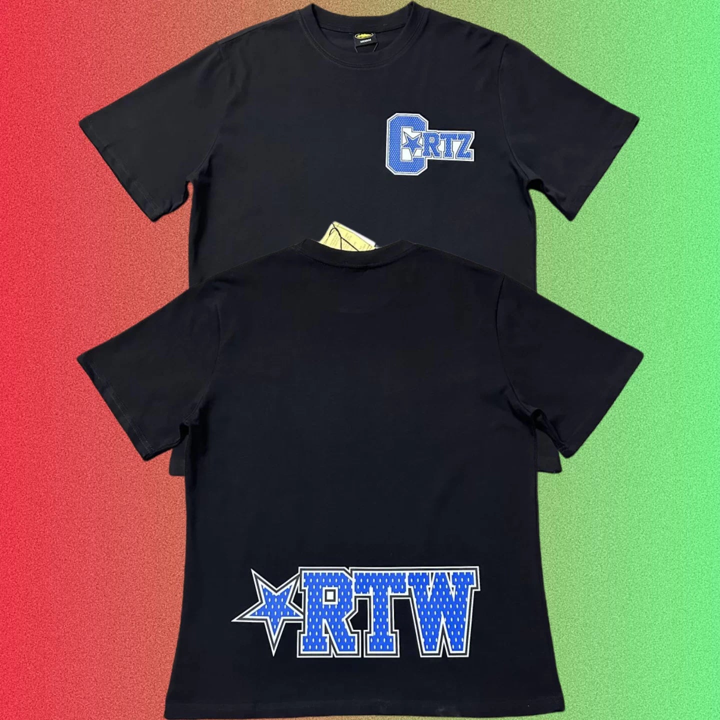 Corteiz Alcatraz Island Logo Graphic Black T-Shirt