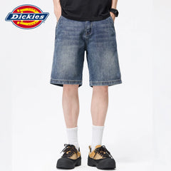 Dickies Emperor Cool Suitable American Retro Cowboy Shorts for Men in Summer, Loose Water Washed Thin Straight Leg Pants Y