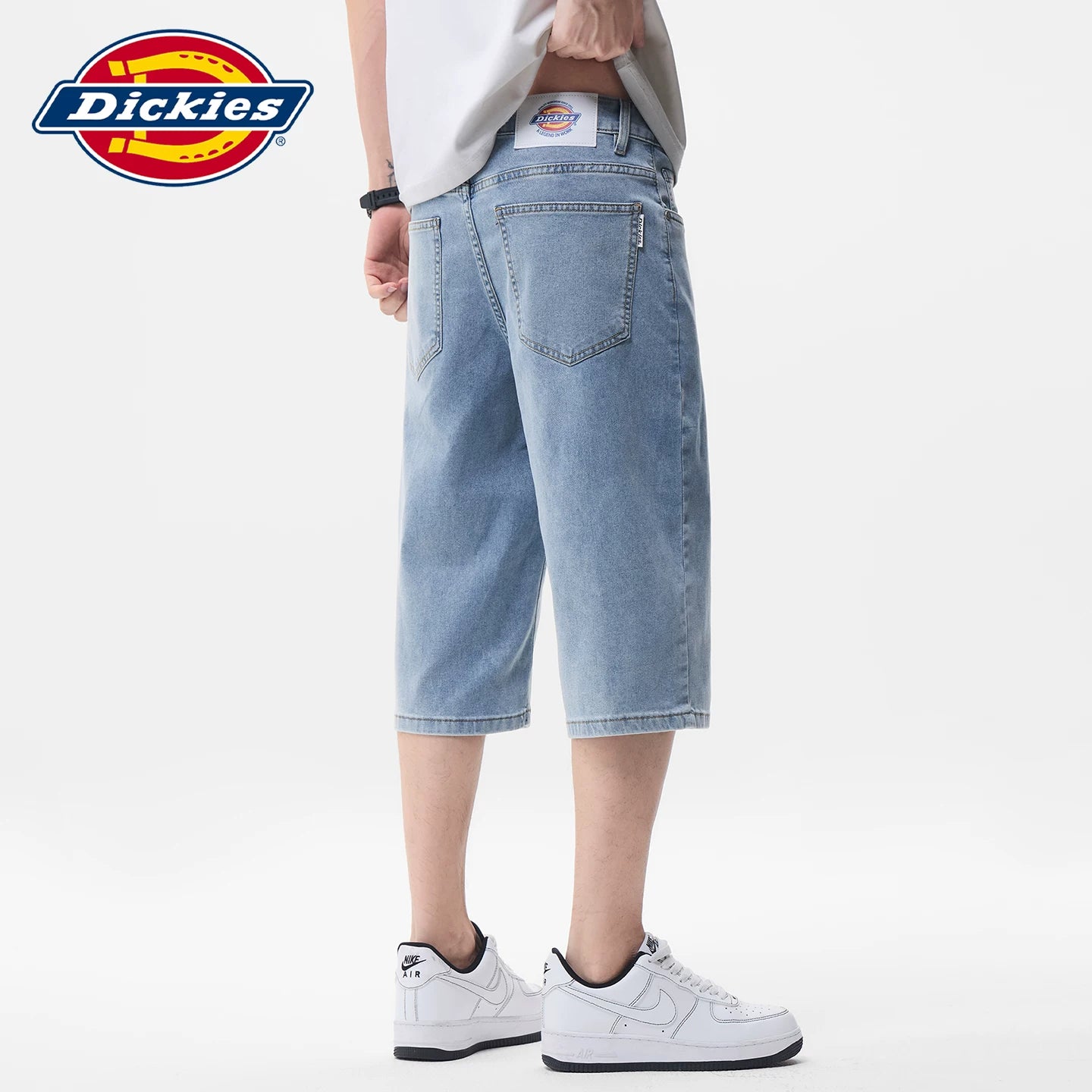 Diesel Dickies Thin Wash denim shorts for men's summer straight leg cropped pants Y
