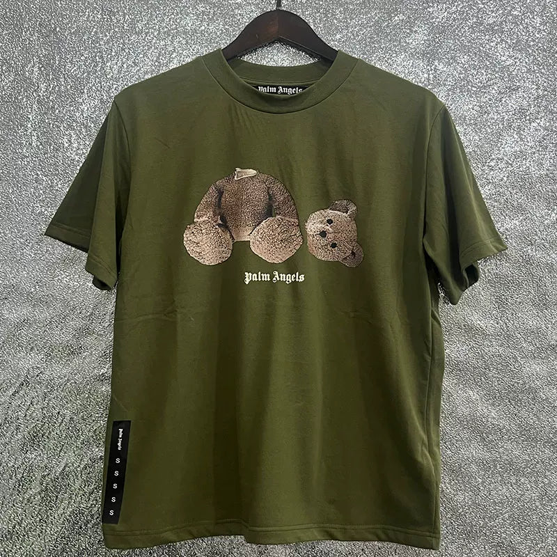 Palm Angel Headless Bear Fish Men's Round Neck T-shirt Angels Summer Loose PA Top Hoodie Short Sleeve (23)