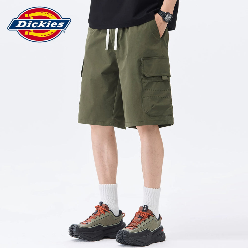 Dickies Cool American High Street workwear straight shorts men's summer drawstring thin sports five quarter pants Y