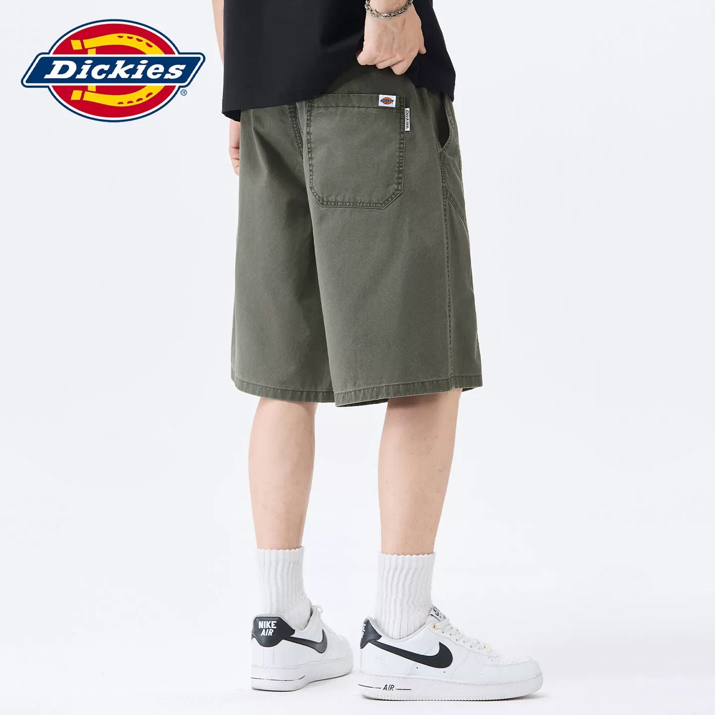 Dickies Cool Summer Thin Khaki Casual Shorts for Men, American Straight Leg Wide Leg Five Cent Shorts Y
