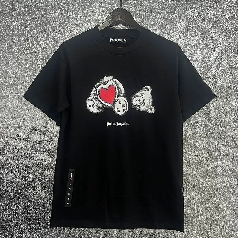 Palm Angel Headless Bear Fish Men's Round Neck T-shirt Angels Summer Loose PA Top Hoodie Short Sleeve (4)