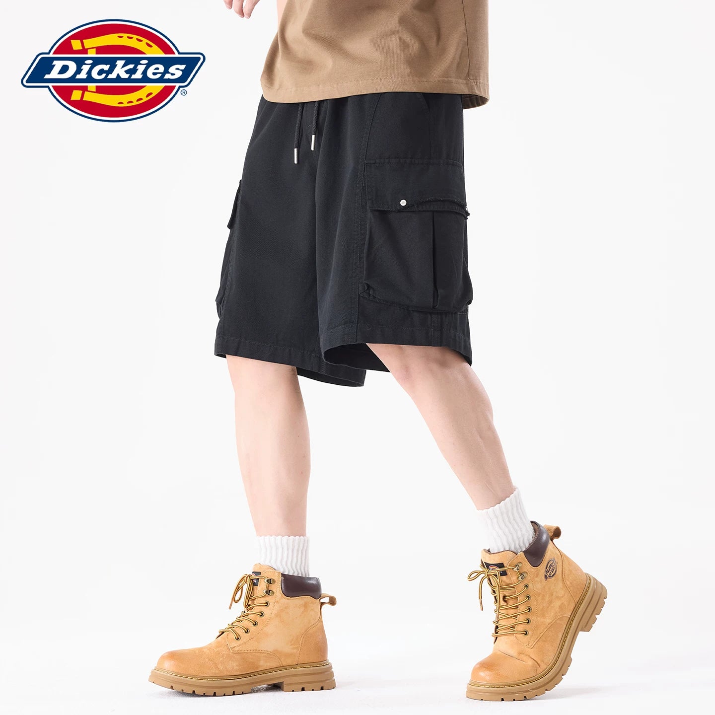 Dickies Cool Summer New Loose Straight Casual Shorts Men's Work Clothes Thin Drawstring Pentagram Pants Y