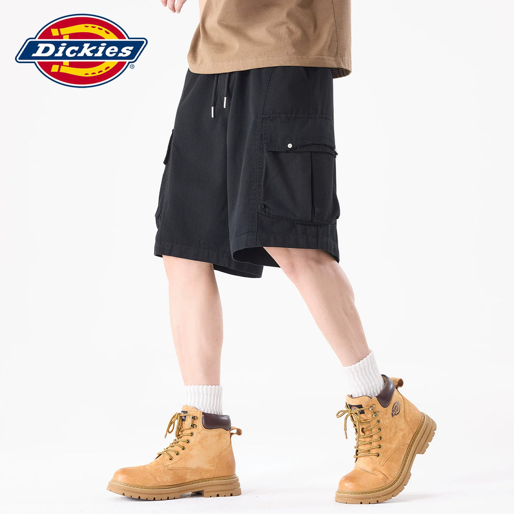 Dickies Cool Summer New Loose Straight Casual Shorts Men's Work Clothes Thin Drawstring Pentagram Pants Y