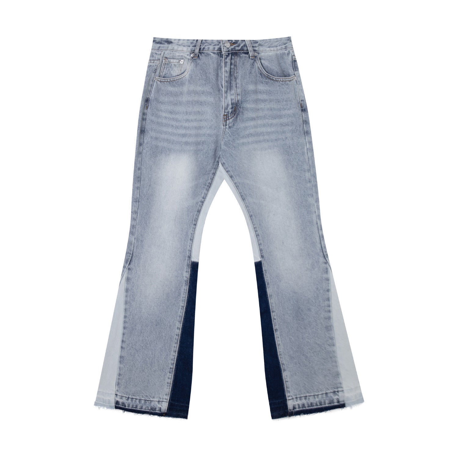 Gallery Depot's new basic versatile washed patchwork micro flared jeans, American retro casual pants