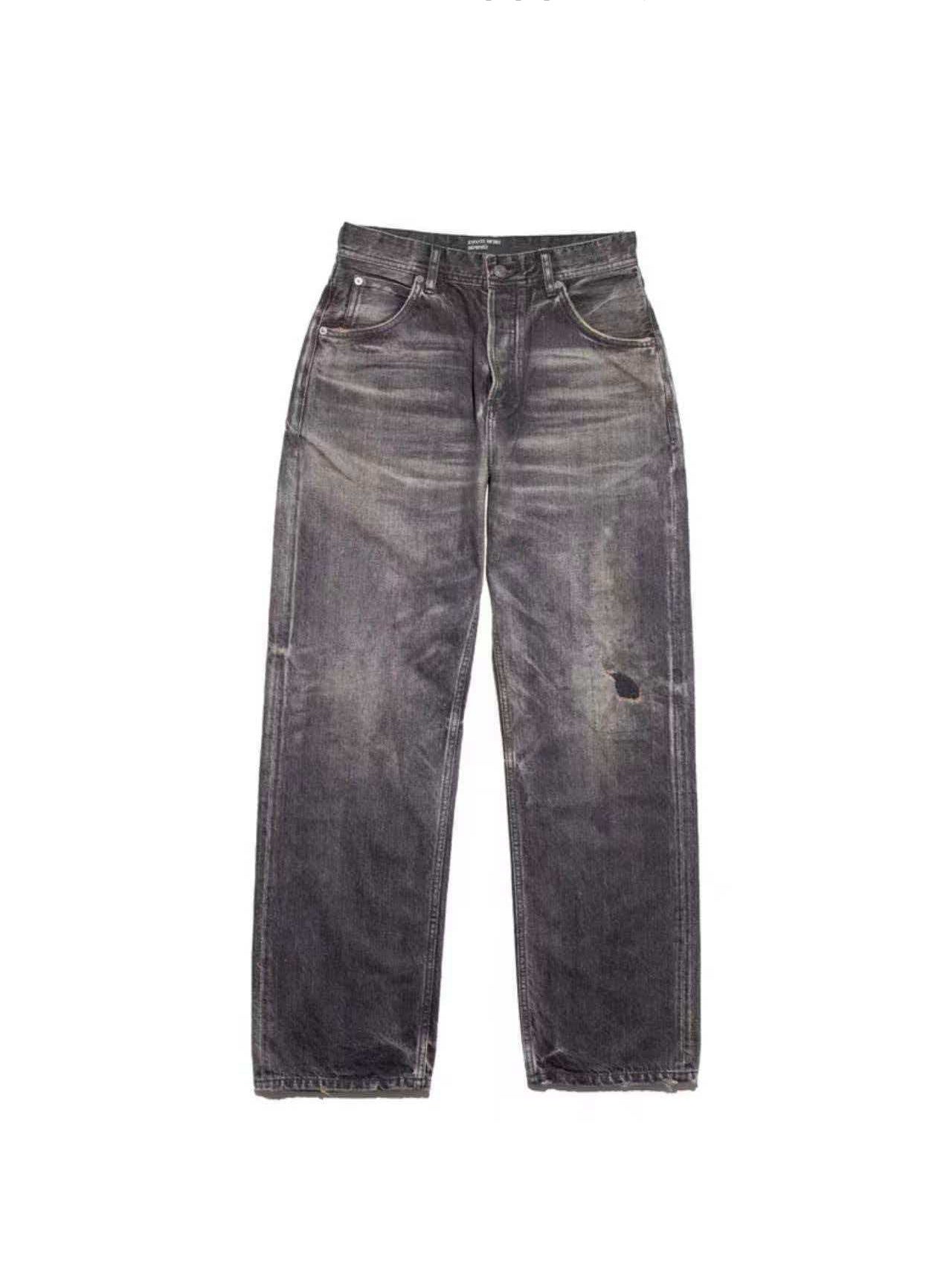 EnfantsRiches Deporimes new washed, knife cut, damaged, burned, slightly flared, worn, dirty jeans