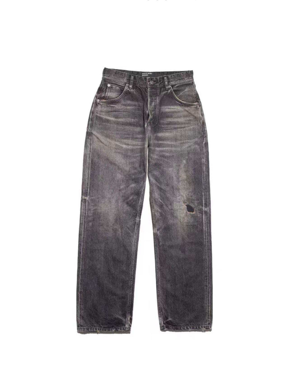 EnfantsRiches Deporimes new washed, knife cut, damaged, burned, slightly flared, worn, dirty jeans