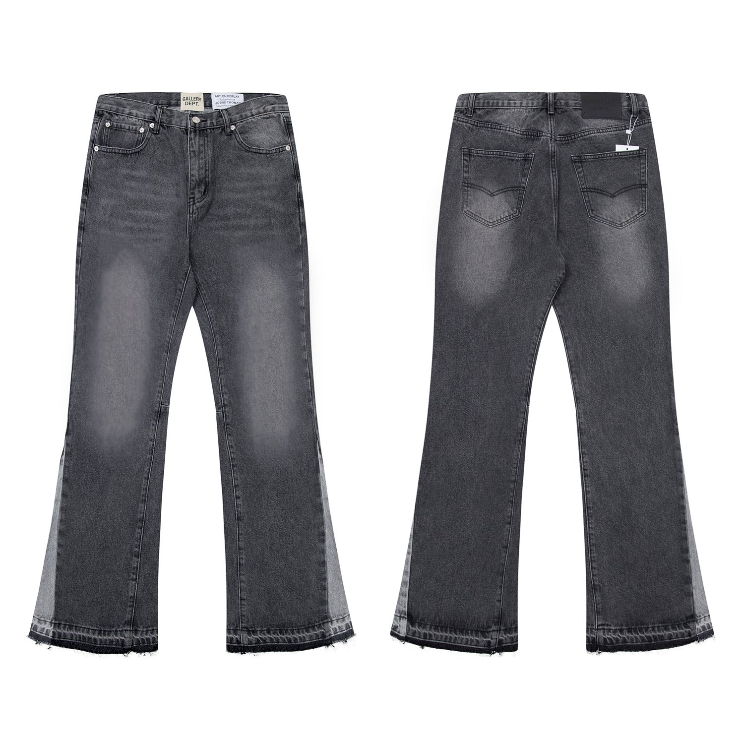 High version Gallery Depot new basic washed micro flared blue patchwork jeans versatile pants