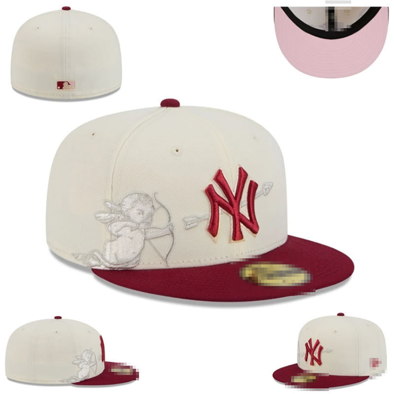 Big Four American League sports teams cross-border embroidered baseball cap size cap flat brimmed cap Dodger Yankees baseball cap (19)
