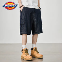 Dickies Emperor Cool Suitable Lyocell Denim Shorts Men's Summer Multi Pocket Casual Middle Pants Straight Leg Pants M