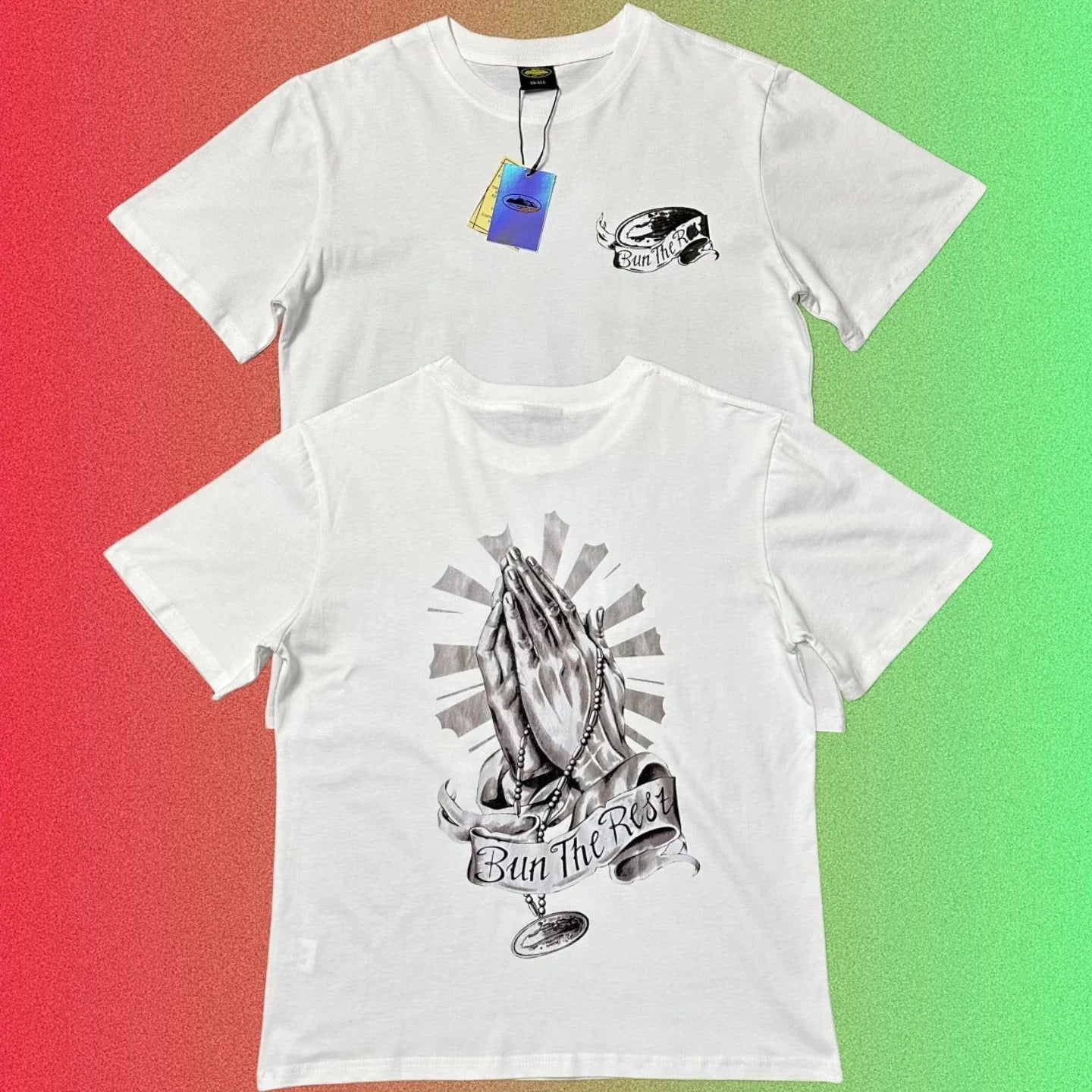 Corteiz Yellow Logo & Dynamite Bomb Graphic Black T-Shirt