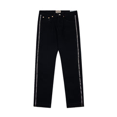 Correct version GALLERYDEPT American high street trendy washed old casual loose side zipper straight leg jeans
